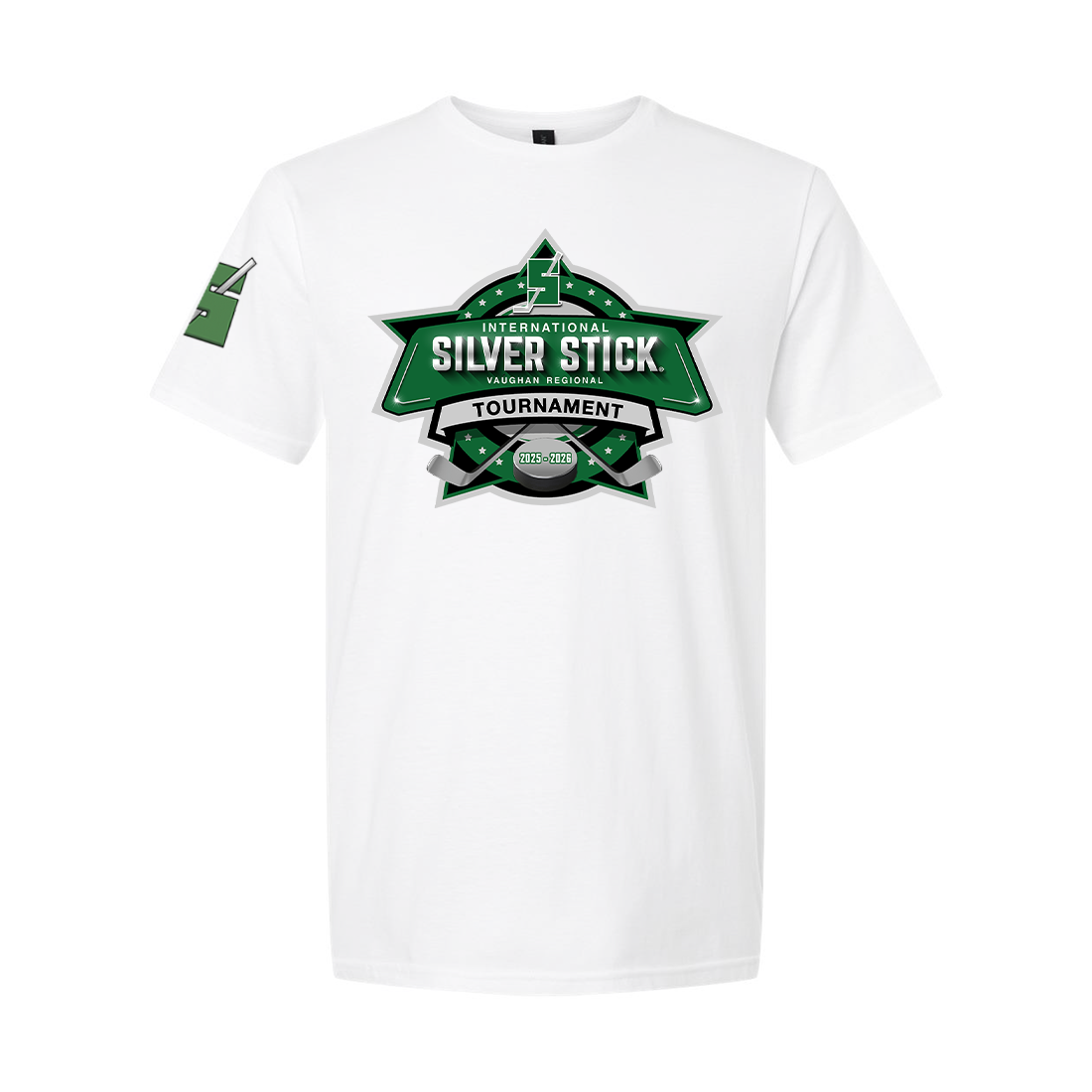 Silver Stick 2025 Tournament Logo Right Sleeve S Logo Unisex Gildan Softstyle T Shirt