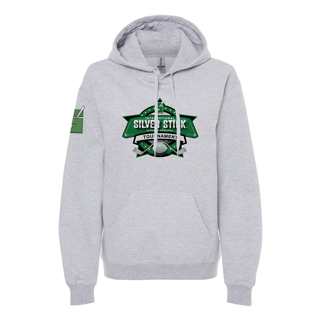 Silver Stick 2025 Tournament Logo Gildan Unisex Softstyle Midweight Hooded Sweatshirt