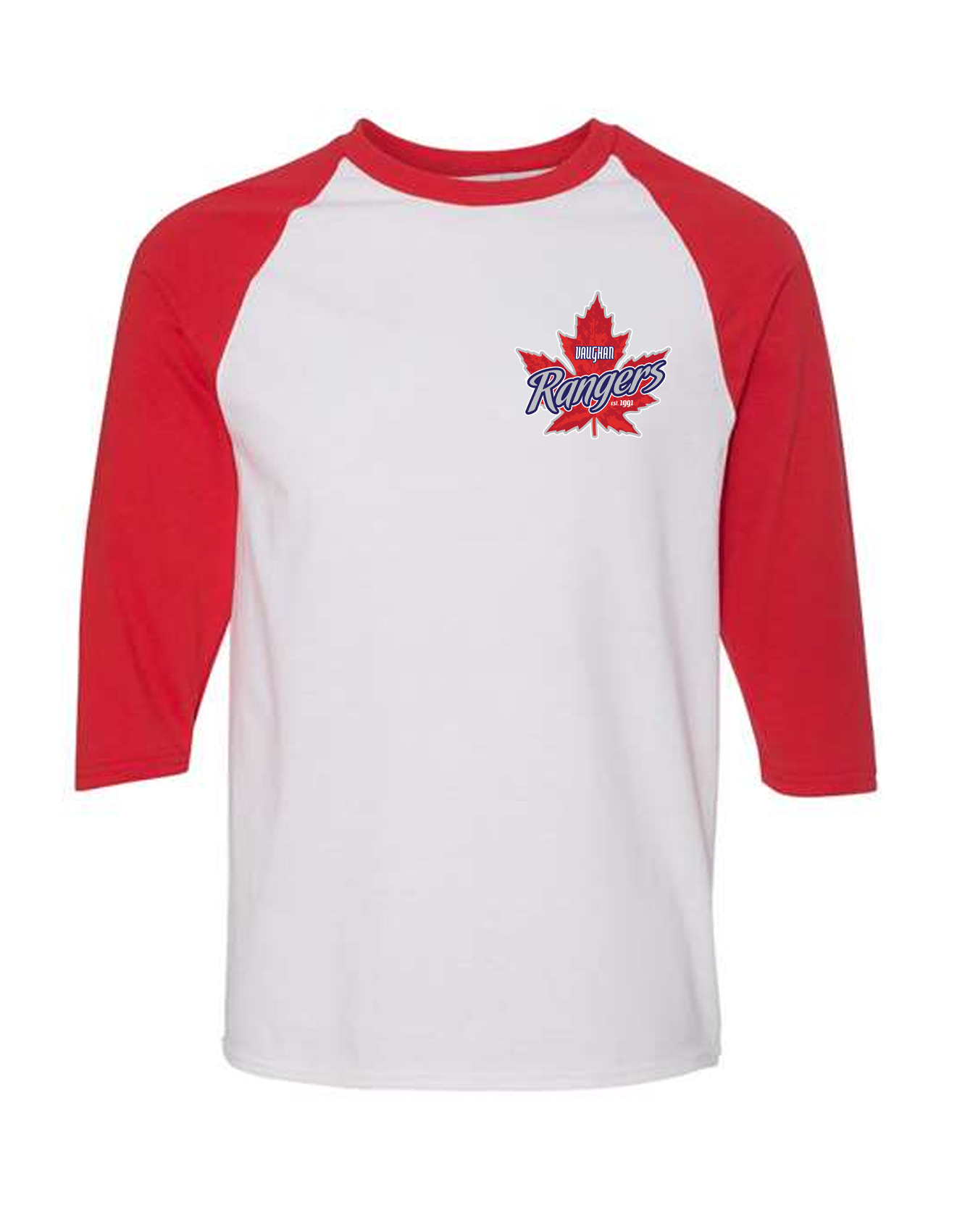 Vaughan Rangers Gildan Unisex Heavy Cotton Raglan Three-Quarter Sleeve T shirt