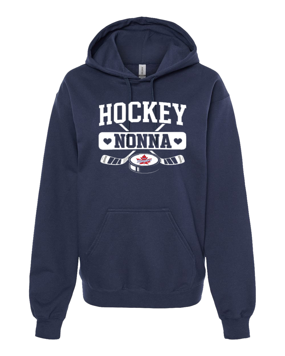 Hockey Nonna Vaughan Rangers Gildan Unisex Softstyle Midweight Hooded Sweatshirt