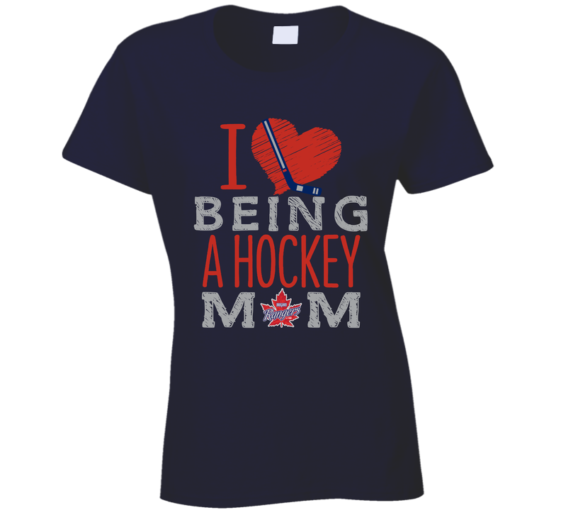 I Heart Love Being A Hockey Mom Vaughn Rangers T Shirt