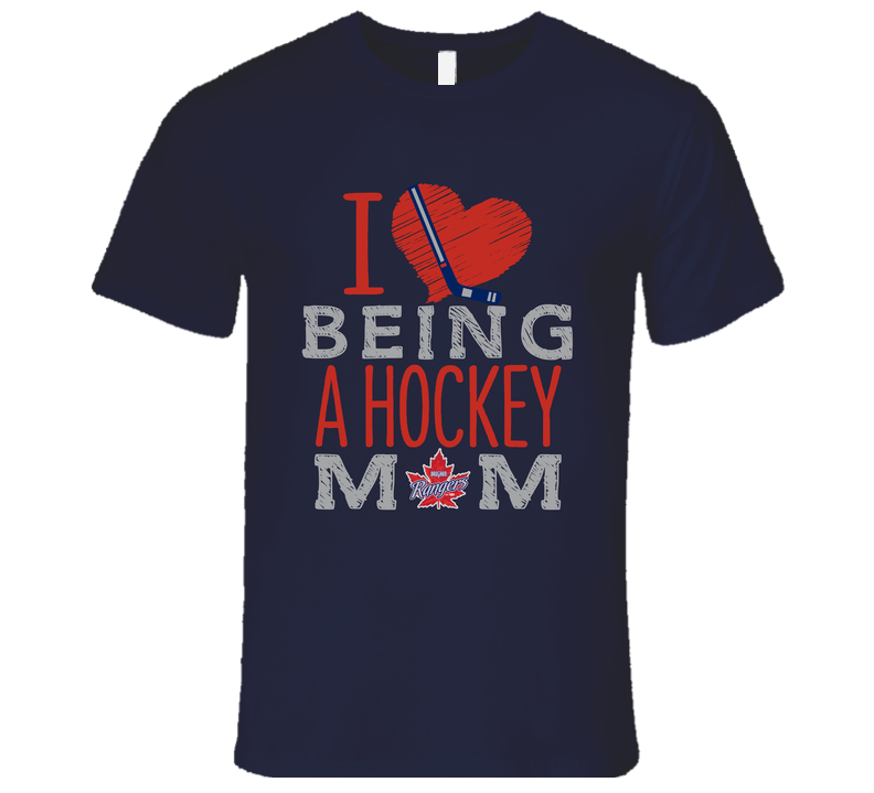 I Heart Love Being A Hockey Mom Vaughn Rangers T Shirt