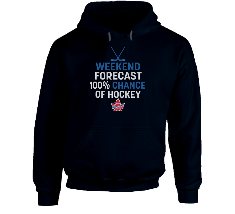 Weekend Forecast 100 Percent Chance Of Hockey Vaughan Rangers T Shirt