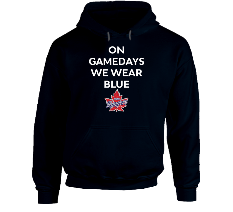 On Game Days We Wear Blue Vaughn Rangers Goalie T Shirt