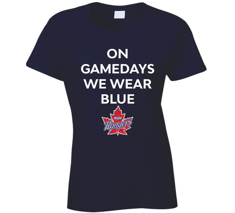 On Game Days We Wear Blue Vaughn Rangers Goalie T Shirt