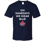 On Game Days We Wear Blue Vaughn Rangers Goalie T Shirt