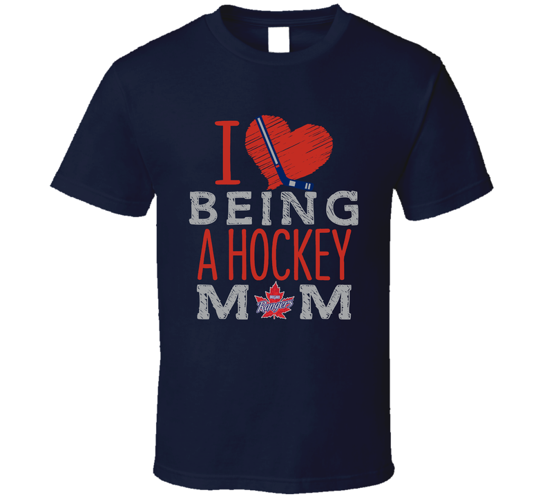 I Heart Love Being A Hockey Mom Vaughn Rangers T Shirt