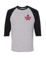 Vaughan Rangers Gildan Unisex Heavy Cotton Raglan Three-Quarter Sleeve T shirt