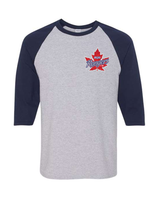 Vaughan Rangers Gildan Unisex Heavy Cotton Raglan Three-Quarter Sleeve T shirt