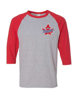 Vaughan Rangers Gildan Unisex Heavy Cotton Raglan Three-Quarter Sleeve T shirt