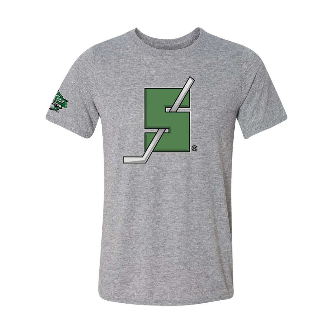 Silver Stick Front 2025 Tournament Logo Right Sleeve Gildan Unisex Performance T Shirt