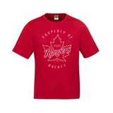 Property of The Rangers Hockey Coast Performance Crewneck T Shirt