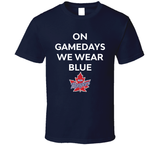 On Game Days We Wear Blue Vaughn Rangers Goalie T Shirt