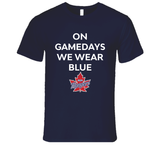 On Game Days We Wear Blue Vaughn Rangers Goalie T Shirt